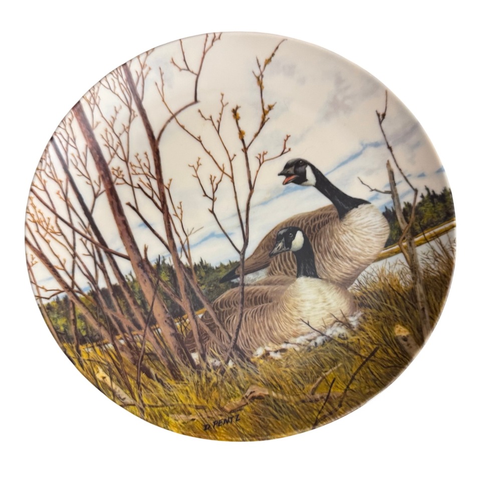 Donald Pentz Nesting Geese Collector‎ Plate Limited Edition Dominion China